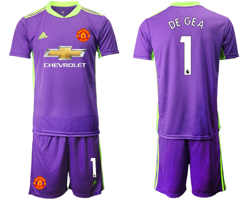 Men 2020-2021 club Manchester United purple goalkeeper #1 Soccer Jerseys->tottenham jersey->Soccer Club Jersey